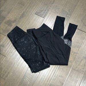 Lululemon Black and Gray Leggings Set